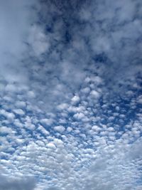 Low angle view of clouds in sky