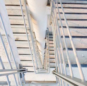 High angle view of staircase in building