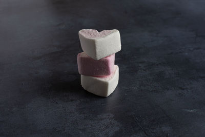 Close-up of ice cream on table