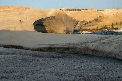 Scenic view of desert against sky