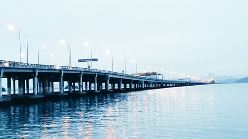 View of bridge over river