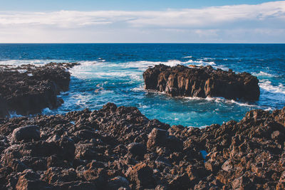 Scenic view of sea against sky