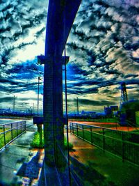 Road against cloudy sky