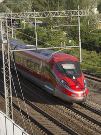 Train at railroad station