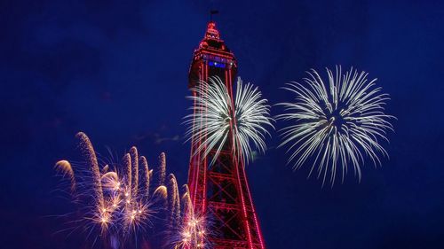 Blackpool tower fireworks