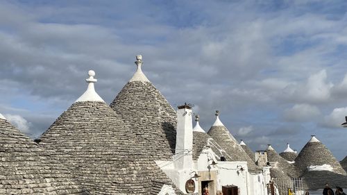 Low angle view of buildings against sky