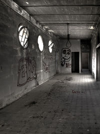 Graffiti in abandoned building