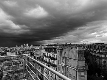 
threatening sky over montmartre.  