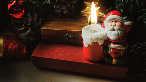 Christmas decoration on table