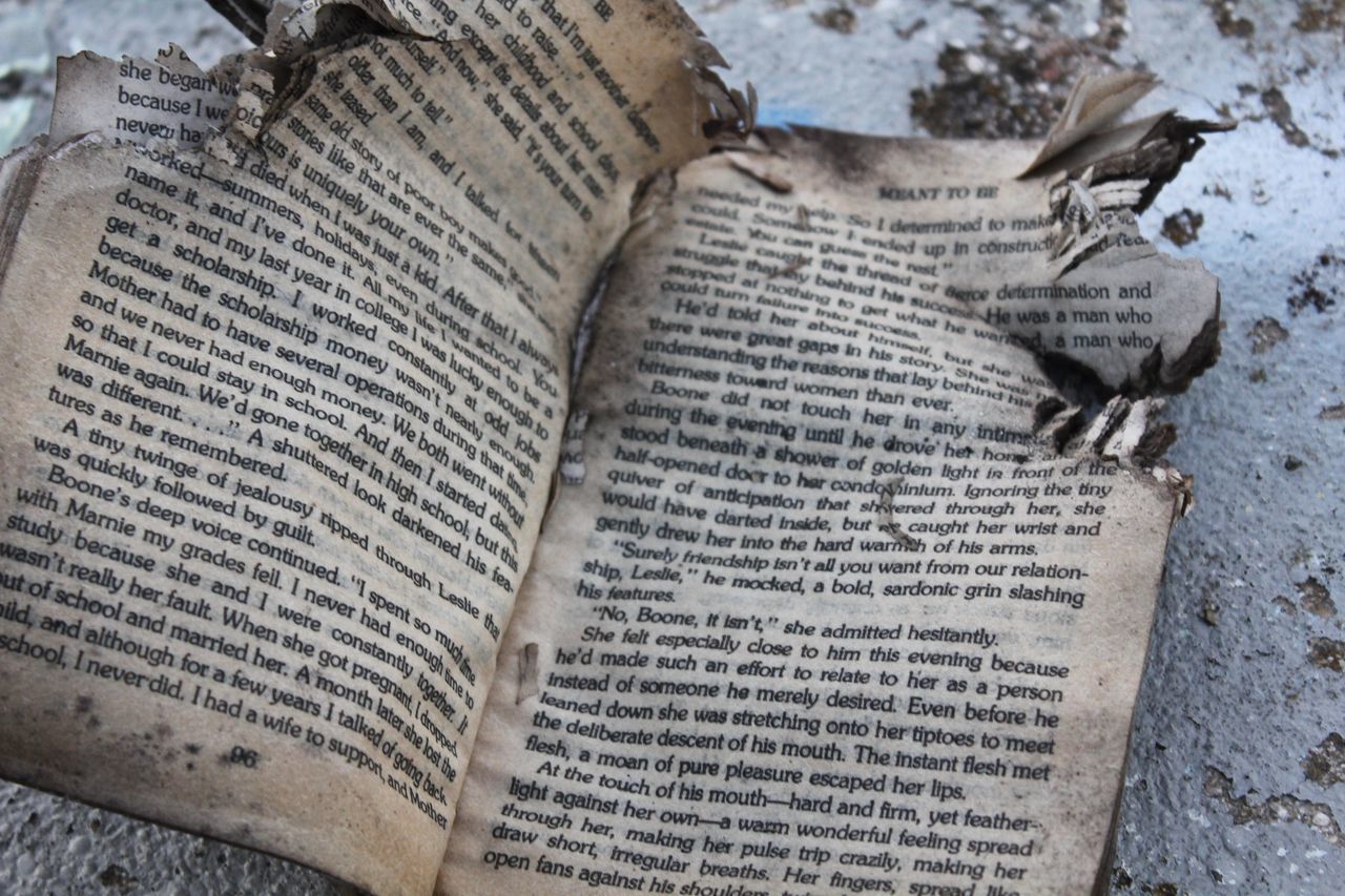 Torn book