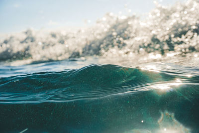 Surface level of sea against sky