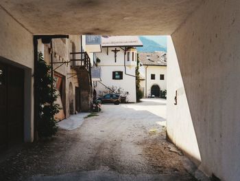 Houses amidst residential buildings