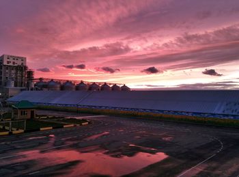 Scenic view of dramatic sky during sunset