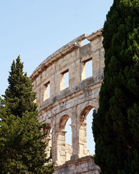 Low angle view of historical building