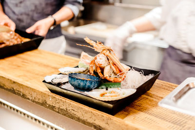 Close-up of food on table