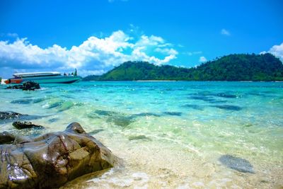 Scenic view of sea against sky