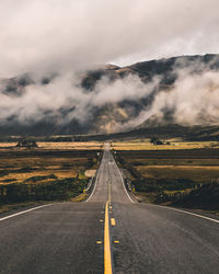 View of country road along landscape