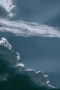 Low angle view of clouds in sky