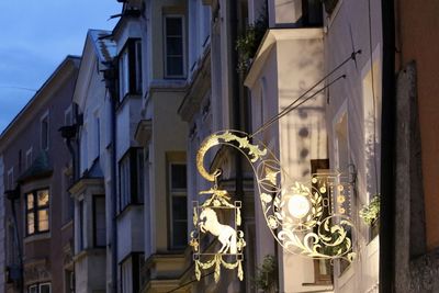 Low angle view of sculpture on building