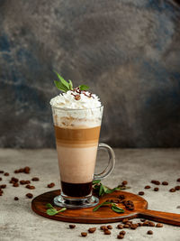 Close-up of coffee on table