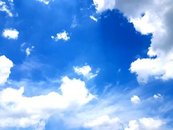 Low angle view of clouds in sky