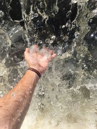 Stream flowing through rocks