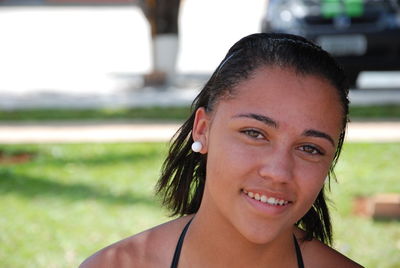 Portrait of smiling young woman