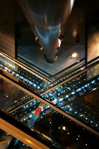 Low angle view of illuminated ceiling