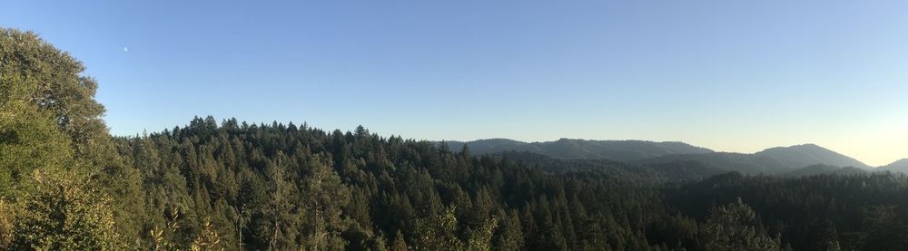 Scenic view of mountains against clear sky