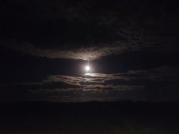 Low angle view of moon at night