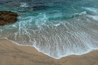 High angle view of beach