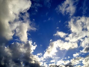 Low angle view of clouds in sky