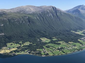 Aerial view of landscape against sky