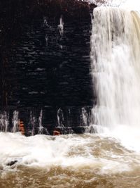 Scenic view of waterfall