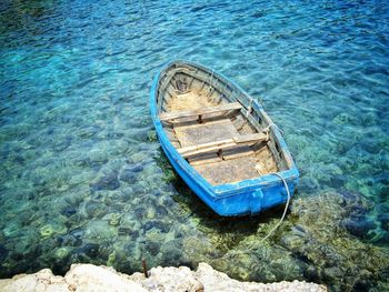 Boats in calm blue sea