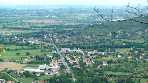 High angle view of townscape