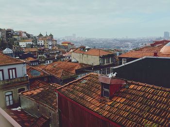 High angle shot of townscape