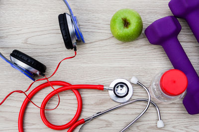 High angle view of typewriter on table
