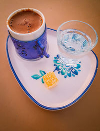 Close-up of coffee on table