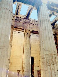 Low angle view of old building
