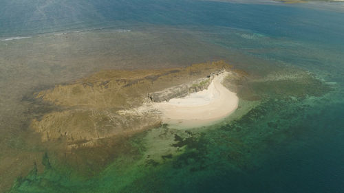 High angle view of beach