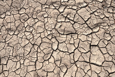 Full frame shot of cracked land
