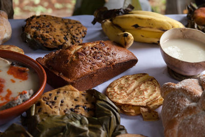 Food served at the traditional festival in yucatan 