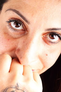 Close-up portrait of woman