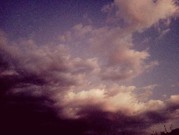 Low angle view of clouds in sky