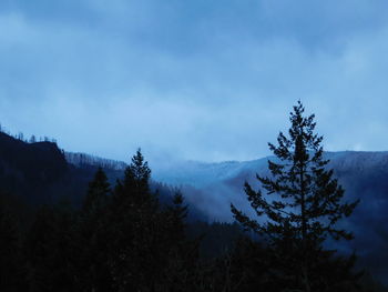 Scenic view of snow covered mountains against sky