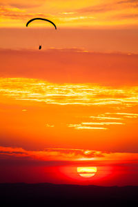 Scenic view of sunset over sea