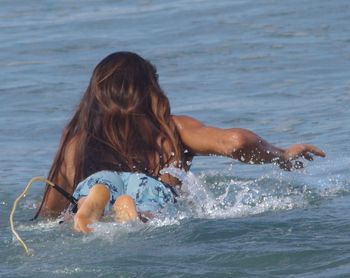 Woman in water