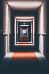 Empty corridor of building