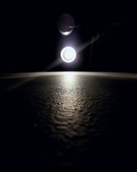 View of illuminated lights at night